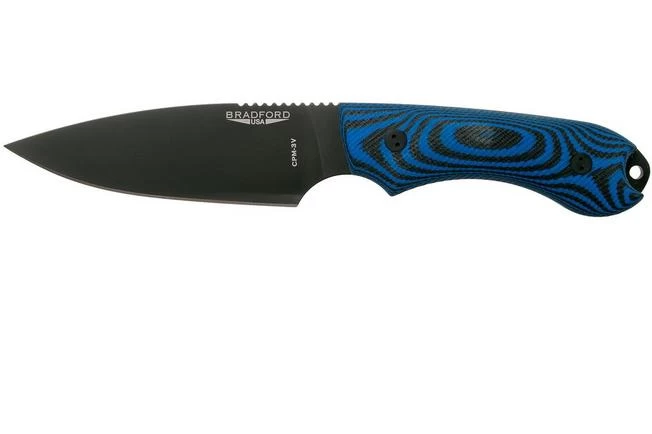 Bradford Guardian 4, 3D Black-Blue G10 Guardian 4 CPM 3V, Full Flat Black DLC 4FH-113B-3V 1 Bradford Guardian 4, 3D Black-Blue G10 Guardian 4 CPM 3V, Full Flat Black DLC 4FH-113B-3V