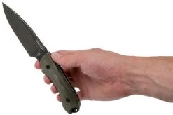 Bradford Knives 3D OD Green Micarta, Guardian4, Sabre, Nimbus Finish, Black Fasteners -Knife Shop BDK 4S 102N 06 bradford knives