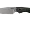 Bradford Knives 3D Carbon Fibre, Guardian4, Sabre, Stonewash Finish, Black Fasteners