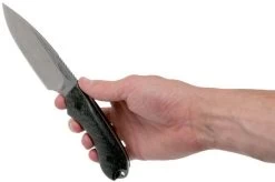 Bradford Knives 3D Carbon Fibre, Guardian4, Sabre, Stonewash Finish, Black Fasteners -Knife Shop BDK 4S 116 06 bradford knives