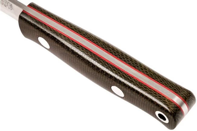 Bark River Mini Bushcrafter CPM 3V, Green Canvas Micarta, Red Liner 5 Bark River Mini Bushcrafter CPM 3V, Green Canvas Micarta, Red Liner - Image 5