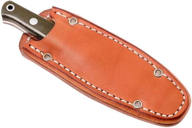 Bark River Mini Bushcrafter CPM 3V, Green Canvas Micarta, Red Liner 7 Bark River Mini Bushcrafter CPM 3V, Green Canvas Micarta, Red Liner - Image 7