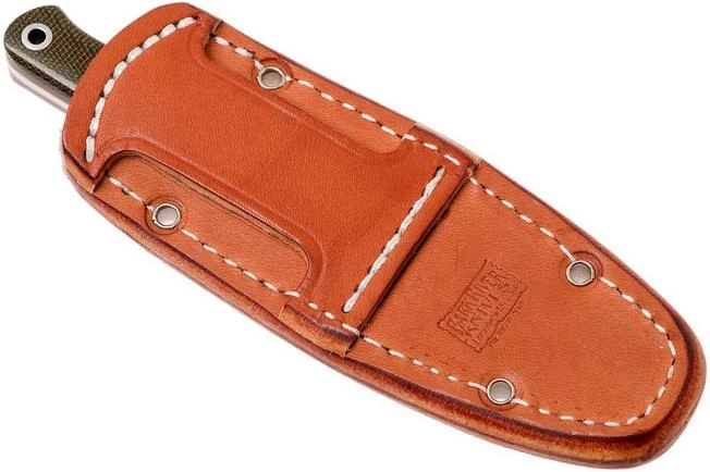 Bark River Mini Bushcrafter CPM 3V, Green Canvas Micarta, Red Liner 8 Bark River Mini Bushcrafter CPM 3V, Green Canvas Micarta, Red Liner - Image 8