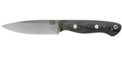 Bark River Mini Aurora CPM 3V, Black Linen Matte Micarta, Hollow Pins