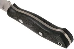 Bark River Mini Aurora CPM 3V, Black Linen Matte Micarta, Hollow Pins -Knife Shop BRK06 025BRKLM 04 bark river knives v202111