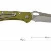 Buck 722 Spitfire 0722GYS1-B Plain Edge, Green