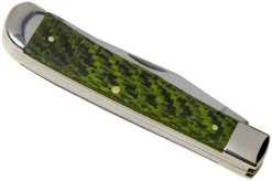 Case Trapper Green & Black Carbon Fibre-G10 Weave Smooth, 50710, 10254 SS Pocket Knife -Knife Shop CE50710 04 case