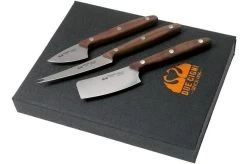 Due Cigni 1896, 2C1018NO 3-piece Cheese Knife Set, Walnut Wood -Knife Shop DG2C1018NO 04 due signi 1896
