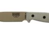 ESEE Model 4 Dark Earth Blade, Grey Handle 4P-MB-DE With Black Sheath + Clip And MOLLE-back