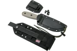 ESEE Model 4 Dark Earth Blade, Grey Handle 4P-MB-DE With Black Sheath + Clip And MOLLE-back -Knife Shop EE ESEE 4P MB DE 07 esee knives