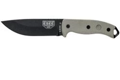 ESEE Model 5 Black Blade, Desert Tan Handle 5P-BK With Kydex Sheath + Belt Clip