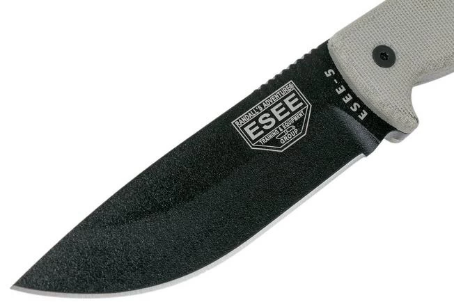 ESEE Model 5 Black Blade, Desert Tan Handle 5P-BK With Kydex Sheath + Belt Clip 3 ESEE Model 5 Black Blade, Desert Tan Handle 5P-BK With Kydex Sheath + Belt Clip - Image 3