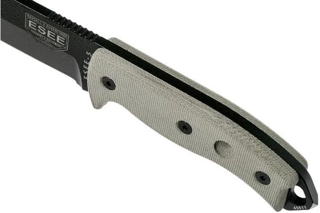 ESEE Model 5 Black Blade, Desert Tan Handle 5P-BK With Kydex Sheath + Belt Clip 5 ESEE Model 5 Black Blade, Desert Tan Handle 5P-BK With Kydex Sheath + Belt Clip - Image 5