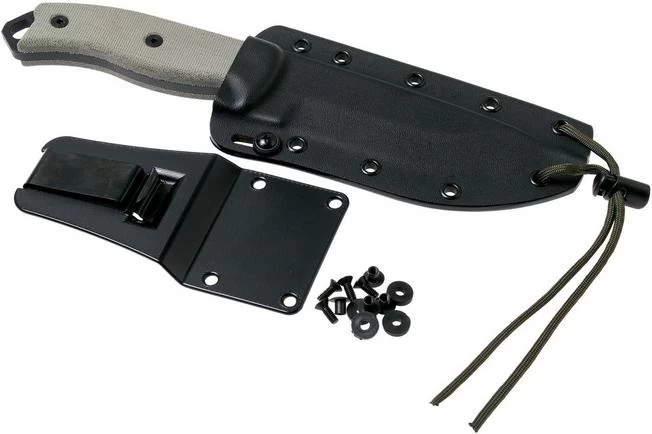 ESEE Model 5 Black Blade, Desert Tan Handle 5P-BK With Kydex Sheath + Belt Clip 7 ESEE Model 5 Black Blade, Desert Tan Handle 5P-BK With Kydex Sheath + Belt Clip - Image 7