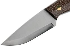 Brisa Bobtail 80 Bison Micarta Handle, 12C27 Scandi, Leather Sheath 9955 -Knife Shop ENZ 9955 03 enzo knives