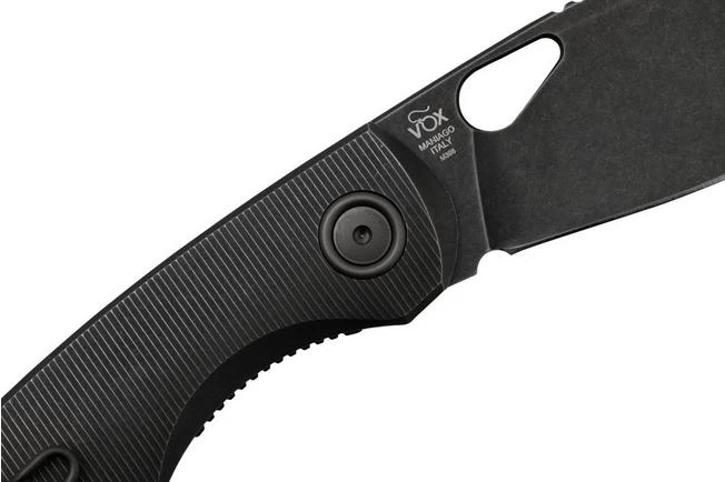 Fox Chilin FX-530-TIDSW PVD Black Stonewashed M398, Black Titanium Pocket Knife, Jesper Voxnaes Design 5 Fox Chilin FX-530-TIDSW PVD Black Stonewashed M398, Black Titanium Pocket Knife, Jesper Voxnaes Design - Image 5