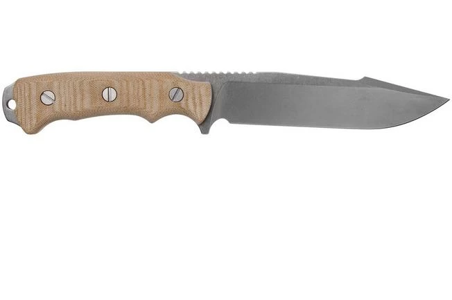 Rick Hinderer Fieldtac 6” Harpoon Spearpoint Stonewash Natural Micarta Survival Knife 2 Rick Hinderer Fieldtac 6” Harpoon Spearpoint Stonewash Natural Micarta Survival Knife - Image 2