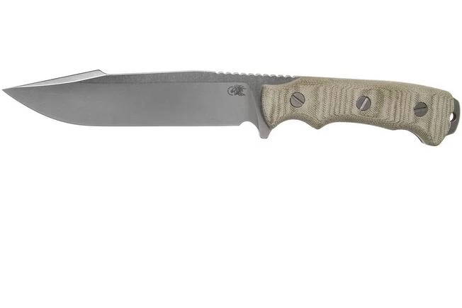 Rick Hinderer Fieldtac 6” Harpoon Spearpoint Stonewash OD-Green Micarta Survival Knife 1 Rick Hinderer Fieldtac 6” Harpoon Spearpoint Stonewash OD-Green Micarta Survival Knife