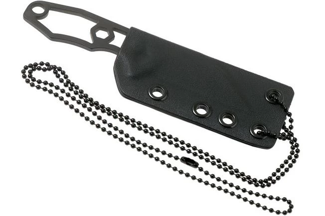 Rick Hinderer LP-1 Wharncliffe DLC Black Neck Knife, With UltiClip 5 Rick Hinderer LP-1 Wharncliffe DLC Black Neck Knife, With UltiClip - Image 5