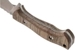 Rick Hinderer Ranch Bowie Natural Canvas Micarta, Stonewashed, Bowie Knife -Knife Shop HRK TRB SW NM 04 rick hinderer knives