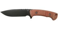 Rick Hinderer Ranch Drop Spanto Battle Black, Red Micarta Survival Knife