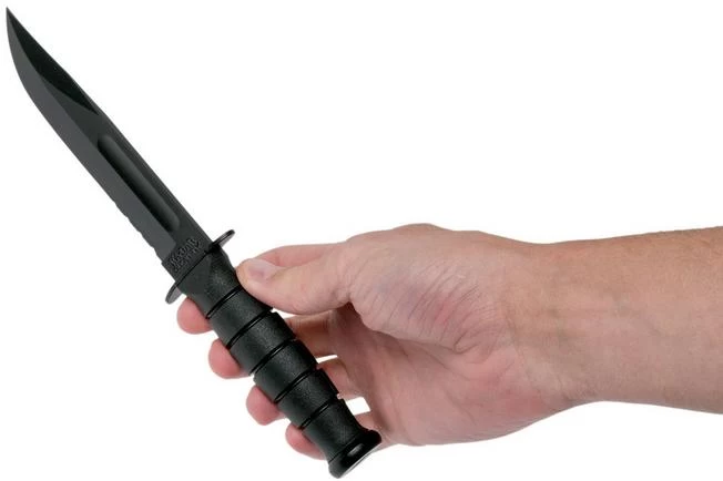 KA-BAR Short Fighting Knife 1259 Serrated, Kraton Handle, Fixed Knife 6 KA-BAR Short Fighting Knife 1259 Serrated, Kraton Handle, Fixed Knife - Image 6