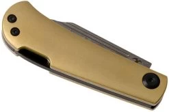 Kansept Wedge K2026BB1 Damascus, Brass Pocket Knife, Nick Swan Design -Knife Shop KSK2026BB1 04 kansept