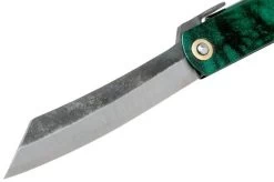 Higonokami Pocket Knife 7.3 Cm HIGOCJB, Blue Paper Steel, Jade Black Green Glitter Enamel -Knife Shop KT HIGOCJB 03 higonokami