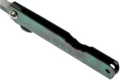 Higonokami Pocket Knife 7.3 Cm HIGOCJB, Blue Paper Steel, Jade Black Green Glitter Enamel -Knife Shop KT HIGOCJB 05 higonokami