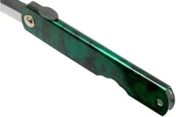 Higonokami Pocket Knife 7.3 Cm HIGOCJB, Blue Paper Steel, Jade Black Green Glitter Enamel -Knife Shop KT HIGOCJB 06 higonokami