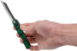 Higonokami Pocket Knife 7.3 Cm HIGOCJB, Blue Paper Steel, Jade Black Green Glitter Enamel -Knife Shop KT HIGOCJB 07 higonokami