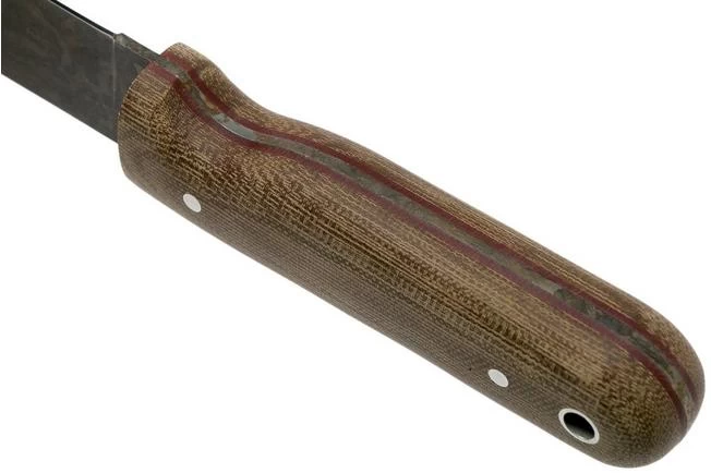 LT Wright Bushcrafter HC, 1075, Matte Green Micarta, Red Liners, Leather Sheath, Bushcraft Knife 4 LT Wright Bushcrafter HC, 1075, Matte Green Micarta, Red Liners, Leather Sheath, Bushcraft Knife - Image 4