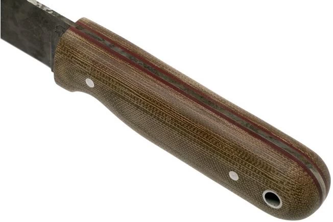 LT Wright Bushcrafter HC, 1075, Matte Green Micarta, Red Liners, Leather Sheath, Bushcraft Knife 5 LT Wright Bushcrafter HC, 1075, Matte Green Micarta, Red Liners, Leather Sheath, Bushcraft Knife - Image 5