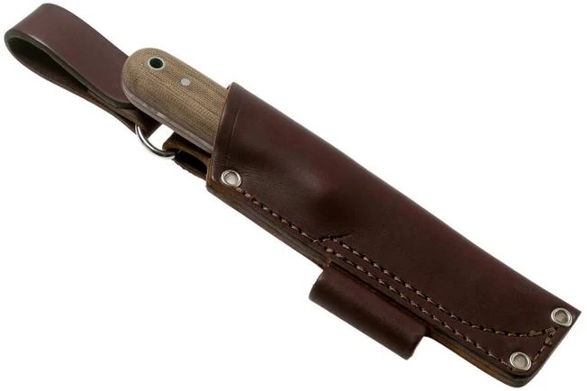 LT Wright Bushcrafter HC, 1075, Matte Green Micarta, Red Liners, Leather Sheath, Bushcraft Knife 6 LT Wright Bushcrafter HC, 1075, Matte Green Micarta, Red Liners, Leather Sheath, Bushcraft Knife - Image 6