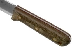 LT Wright Genesis Scandi Grind, A2, Matte Green Micarta, Red Liners, Leather Sheath, Bushcraft Knife -Knife Shop LT GEN SC GM RL LS 05 lt wright