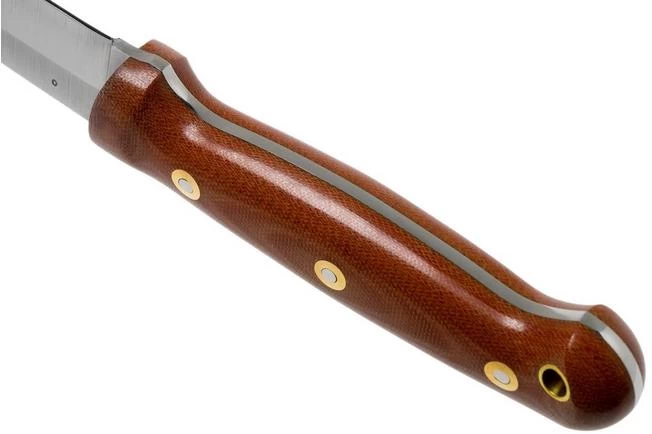 LT Wright GNS Saber Grind, O1, Polished Natural Micarta, Leather Sheath, Bushcraft Knife 4 LT Wright GNS Saber Grind, O1, Polished Natural Micarta, Leather Sheath, Bushcraft Knife - Image 4