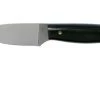 LT Wright Patriot, A2, Polished Black Micarta, Blue Liners, Leather Sheath, Outdoor Knife