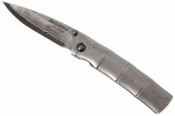 Mcusta MC-33D Shinra Take Folding Knife, Handle/blade: Damascus And Damascus