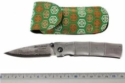 Mcusta MC-33D Shinra Take Folding Knife, Handle/blade: Damascus And Damascus -Knife Shop MC33D 09 mcusta take damast mc33d d7