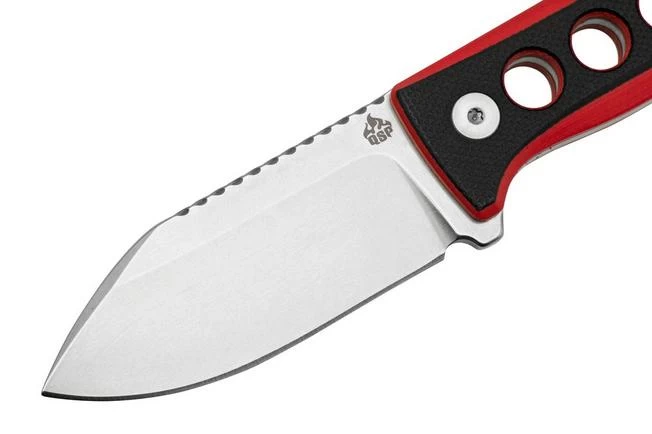 QSP Knife Canary QS141-B1 Stonewashed, Black Red G10, Neck Knife 3 QSP Knife Canary QS141-B1 Stonewashed, Black Red G10, Neck Knife - Image 3