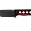 QSP Knife Canary QS141-B2 Blackwashed, Black Red G10, Neck Knife