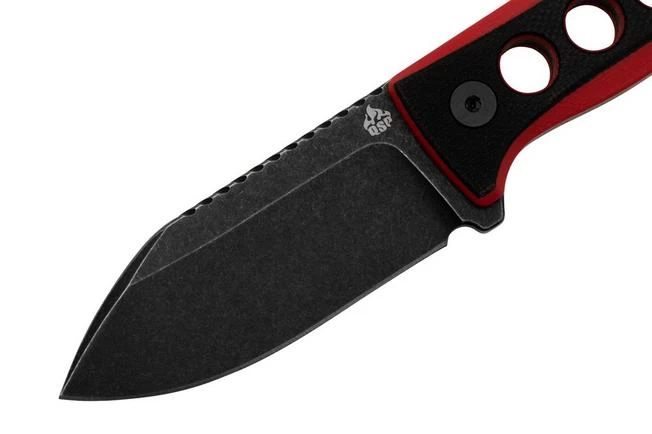 QSP Knife Canary QS141-B2 Blackwashed, Black Red G10, Neck Knife 3 QSP Knife Canary QS141-B2 Blackwashed, Black Red G10, Neck Knife - Image 3