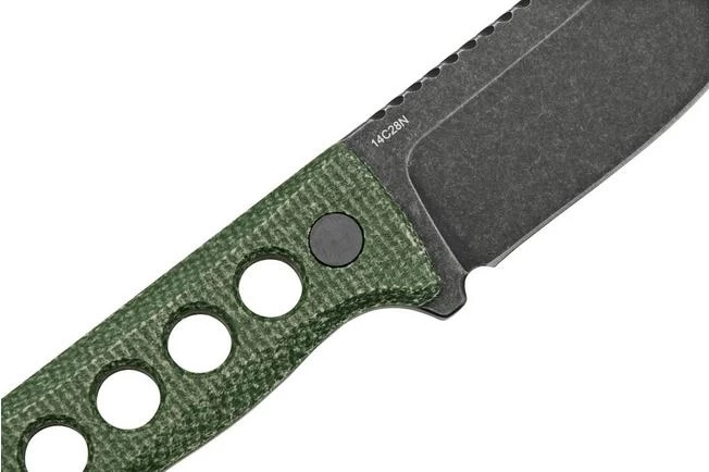 QSP Knife Canary QS141-C2 Blackwashed, Black Green G10, Neck Knife 5 QSP Knife Canary QS141-C2 Blackwashed, Black Green G10, Neck Knife - Image 5