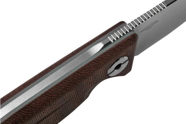 Real Steel CVX-80 Red Micarta 3564 Convex Bushcraft Knife, Poltergeist Design 5 Real Steel CVX-80 Red Micarta 3564 Convex Bushcraft Knife, Poltergeist Design - Image 5