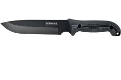 Schrade Frontier 7" Fixed Blade SCHF52M Micarta, 1095 Carbon Steel, Fixed Knife With Sharpening Stone & Firesteel