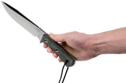 TRC Knives Apocalypse, Elmax, Black Canvas Micarta, Survival Knife -Knife Shop TI AP MICBK 06 trc knives