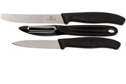 Victorinox SwissClassic Vegetable Knives In Black, Set Of 3, 6.7116.31G