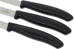 Victorinox SwissClassic Vegetable Knives Black, Set Of 3, 6.7113.3 -Knife Shop VT6 7113 3 03 victorinox groentemesset vt6 7113 3 03 1