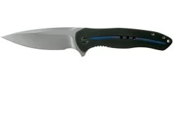 WE Knife Kitefin 2001E Black Titanium, Blue Line Pocket Knife